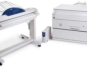 A printer and some other items on the floor.