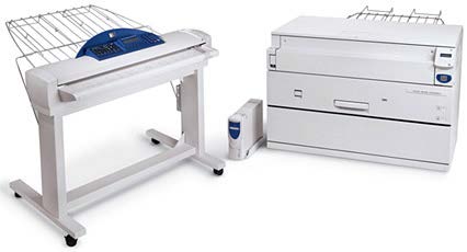 A printer and some other items on the floor.