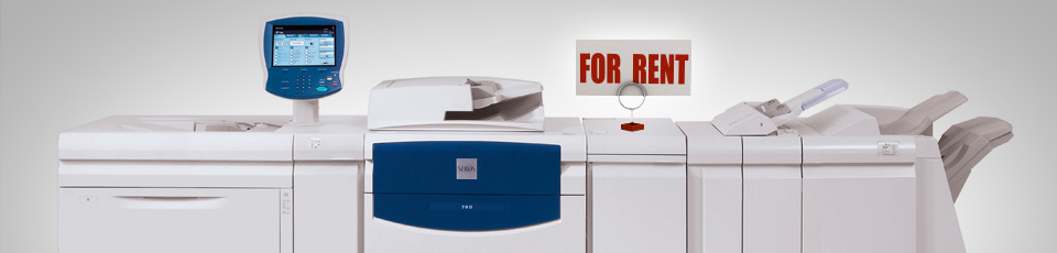 jj_rentals A large printer with a for rent sign on top of it.