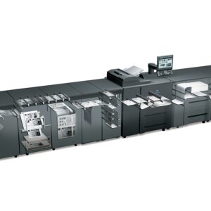 A large printer with many machines in it