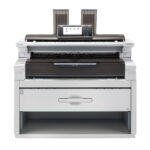 A printer that is sitting on top of a table.