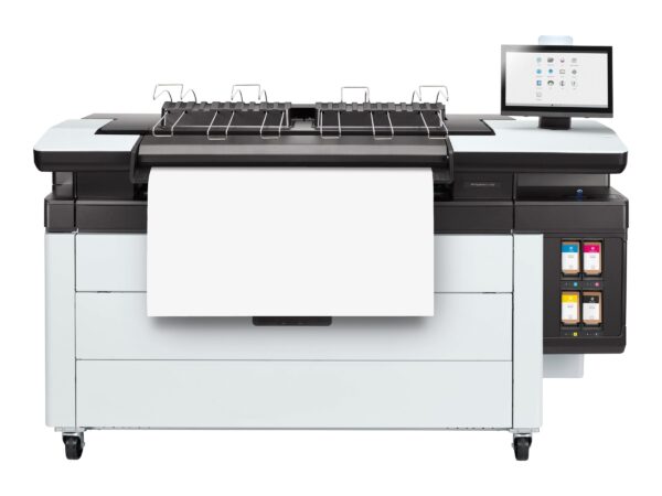 A large printer with two large trays on top of it.