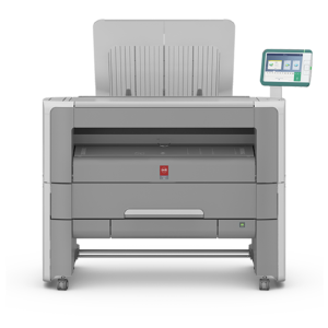 A printer that is sitting on the ground.