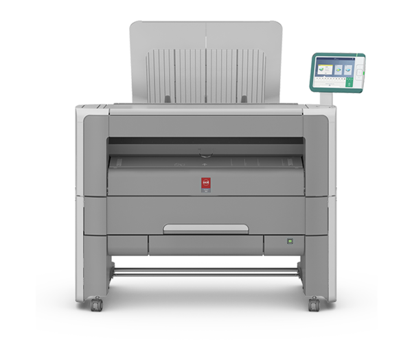 A printer that is sitting on the ground.