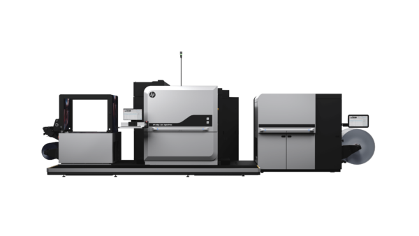 A computer rendering of the front and back of an office printer.