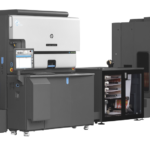 A large printer with many different types of machines.