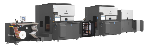 A large printer with many different types of machines.