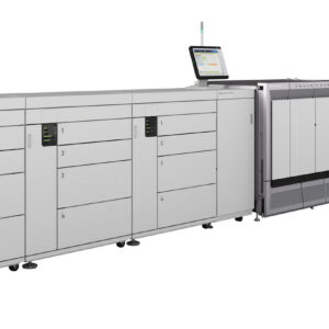 A large printer with two large drawers and one larger drawer.