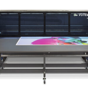 A large printer with a large screen on top of it.