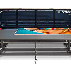 A large printer with a picture on it.