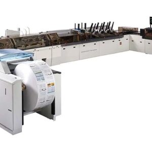 A large printer with many machines in the background.